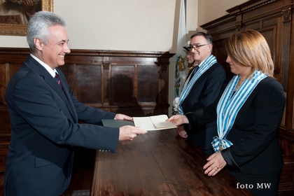 Ambassador Marin Raykov presented his credentials to the Captain Regents of San Marino
